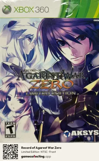 Record of Agarest War Zero Xbox 360, NTSC box front