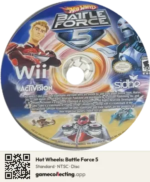 Hot Wheels: Battle Force 5 Nintendo Wii, NTSC disc