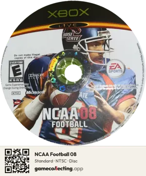 NCAA Football 08 Xbox, NTSC disc