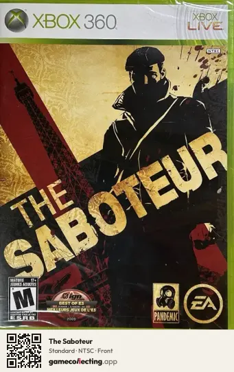 The Saboteur Xbox 360, NTSC box front