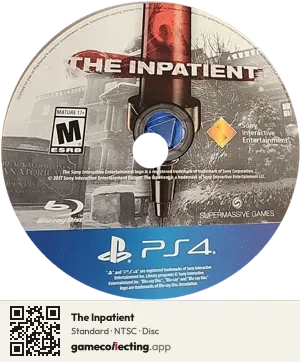 The Inpatient PlayStation 4, NTSC disc