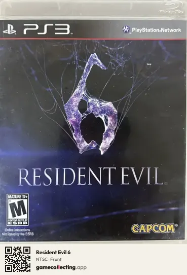 Resident Evil 6 PlayStation 3, NTSC box front