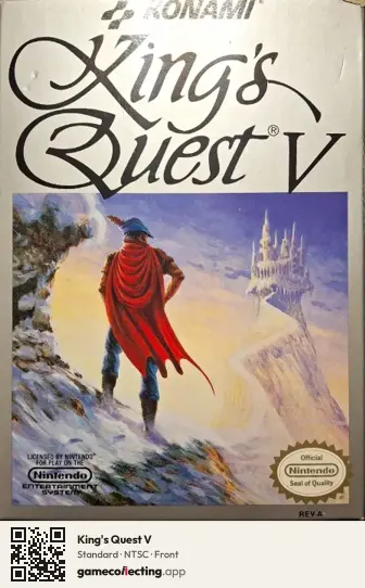 King's Quest V Nintendo Entertainment System, NTSC box front