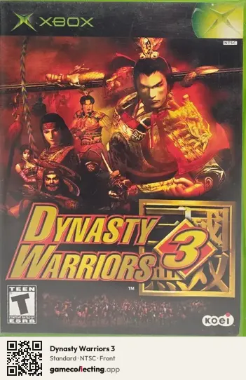 Dynasty Warriors 3 Xbox, NTSC box front
