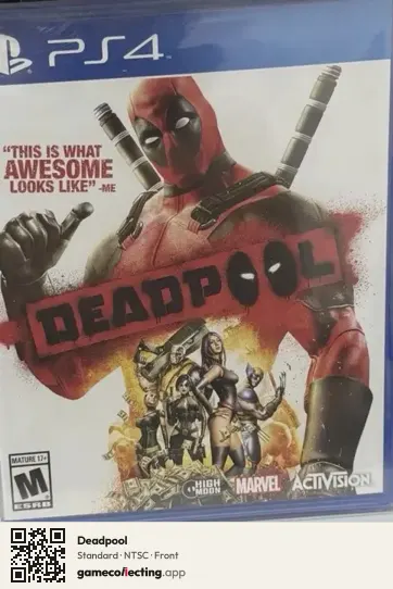 Deadpool PlayStation 4, NTSC box front