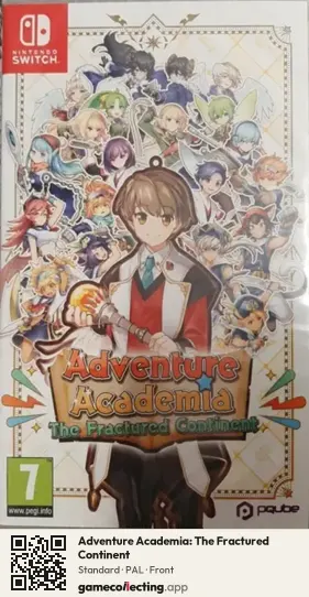 Adventure Academia: The Fractured Continent Nintendo Switch, PAL box front