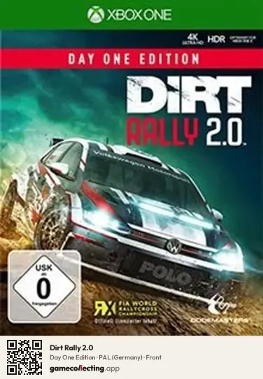 Dirt Rally 2.0 Xbox One, Germany box front