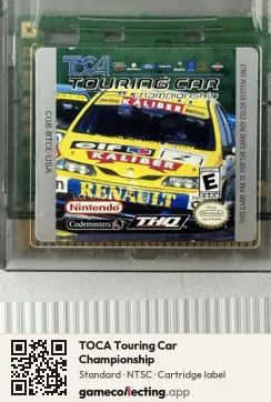 TOCA Touring Car Championship Game Boy Color, NTSC cartridge label