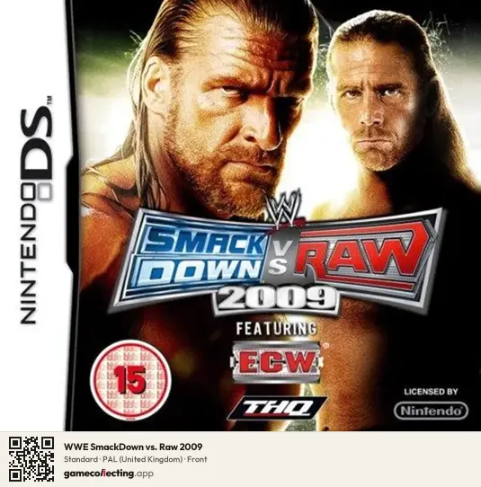 WWE SmackDown vs. Raw 2009 Nintendo DS, United Kingdom box front