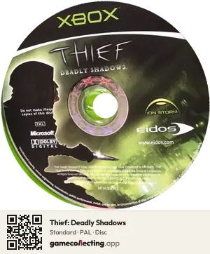 Thief: Deadly Shadows Xbox, PAL disc