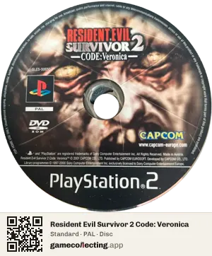 Resident Evil Survivor 2 Code: Veronica PlayStation 2, PAL disc