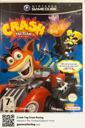 Crash Tag Team Racing Nintendo GameCube, United Kingdom box front