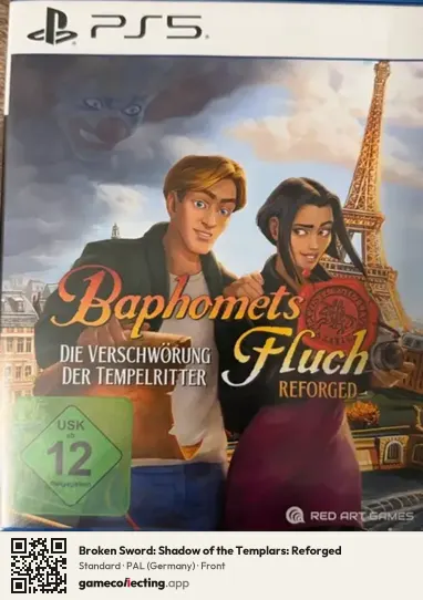Broken Sword: Shadow of the Templars: Reforged PlayStation 5, Germany box front