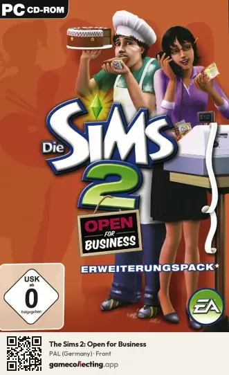The Sims 2: Open for Business Computer, Germany box front