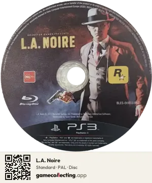 L.A. Noire PlayStation 3, PAL disc