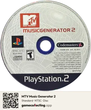 MTV Music Generator 2 PlayStation 2, NTSC disc