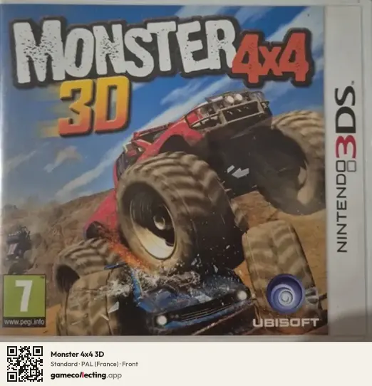 Monster 4x4 3D Nintendo 3DS, France box front