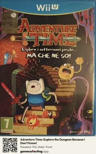 Adventure Time: Explore the Dungeon Because I Don't Know! Nintendo Wii U, Italy box front