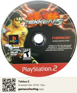 Tekken 5 PlayStation 2, NTSC disc