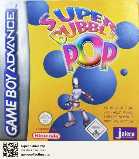 Super Bubble Pop Game Boy Advance, PAL box front