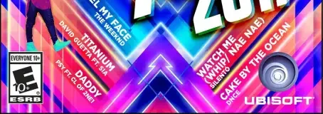 Just Dance 2017, the ESRB box on its front