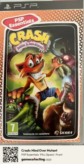 Crash: Mind Over Mutant PlayStation Portable, Spain box front