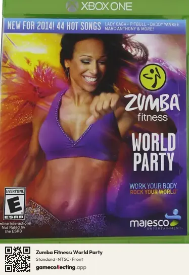 Zumba Fitness: World Party Xbox One, NTSC box front