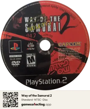 Way of the Samurai 2 PlayStation 2, NTSC disc