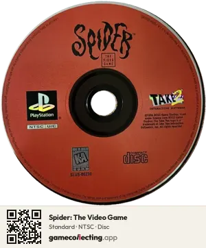 Spider: The Video Game PlayStation, NTSC disc