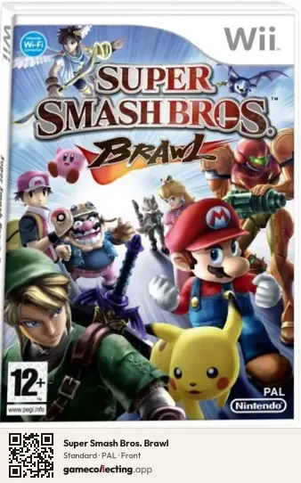 Super Smash Bros. Brawl Nintendo Wii, PAL box front