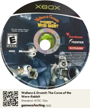Wallace & Gromit: The Curse of the Were-Rabbit Xbox, NTSC disc