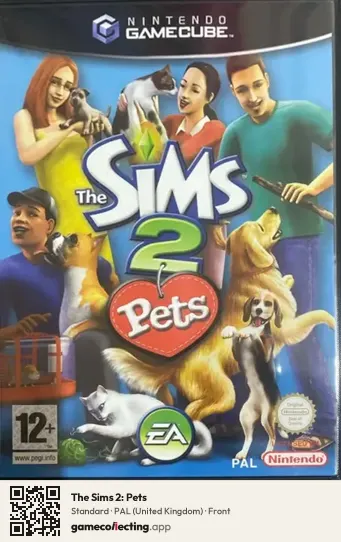 The Sims 2: Pets Nintendo GameCube, United Kingdom box front