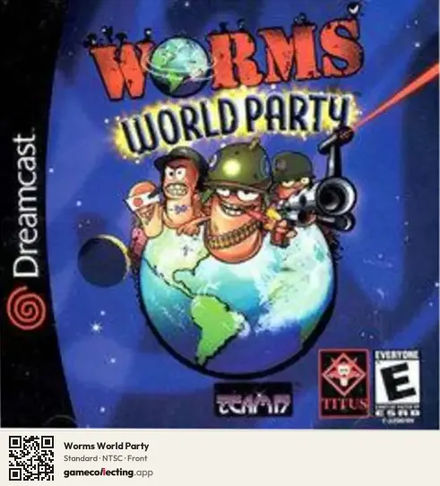 Worms World Party Sega Dreamcast, NTSC box front