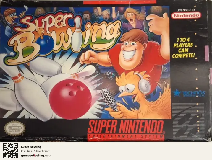 Super Bowling Super Nintendo Entertainment System, NTSC box front
