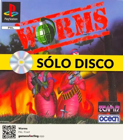 Worms PlayStation, PAL box front