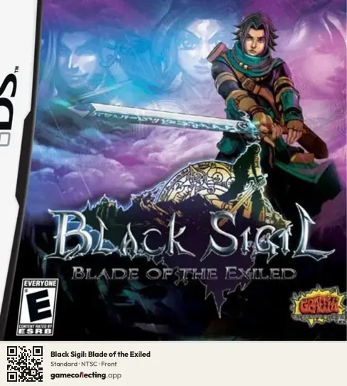 Black Sigil: Blade of the Exiled Nintendo DS, NTSC box front