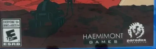 Surviving Mars, the ESRB box on its front