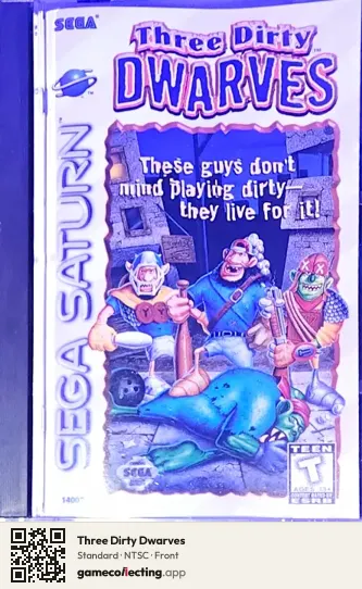 Three Dirty Dwarves Sega Saturn, NTSC box front
