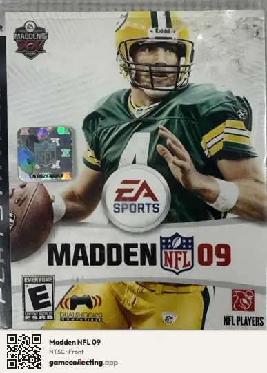 Madden NFL 09 PlayStation 3, NTSC box front
