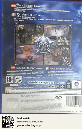 Darkwatch PlayStation 2, Italy box back