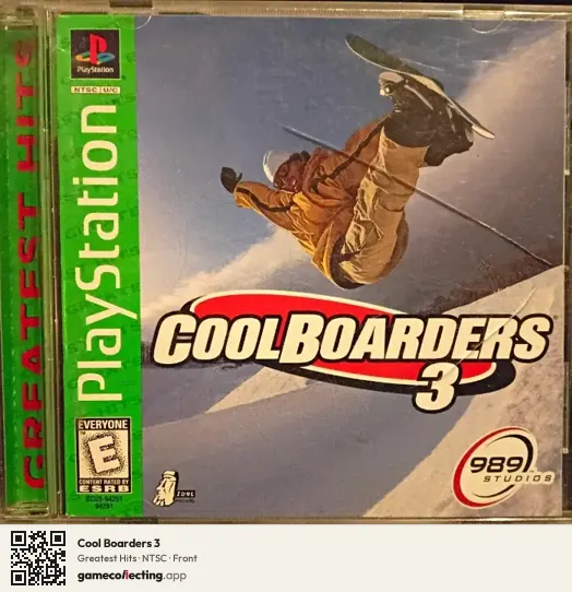 Cool Boarders 3 PlayStation, NTSC box front
