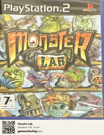 Monster Lab PlayStation 2, PAL box front