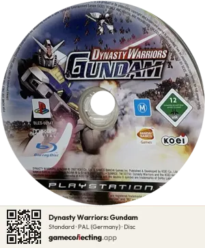 Dynasty Warriors: Gundam PlayStation 3, PAL disc