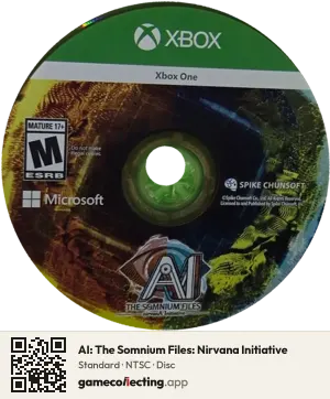 AI: The Somnium Files: Nirvana Initiative Xbox One, NTSC disc