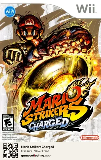 Mario Strikers Charged Nintendo Wii, NTSC box front