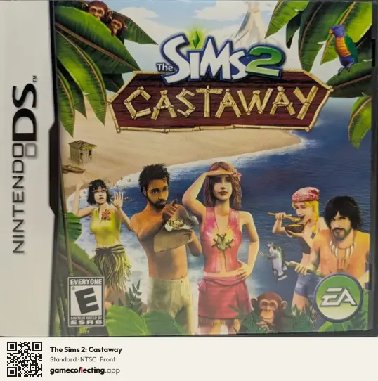 The Sims 2: Castaway Nintendo DS, NTSC box front