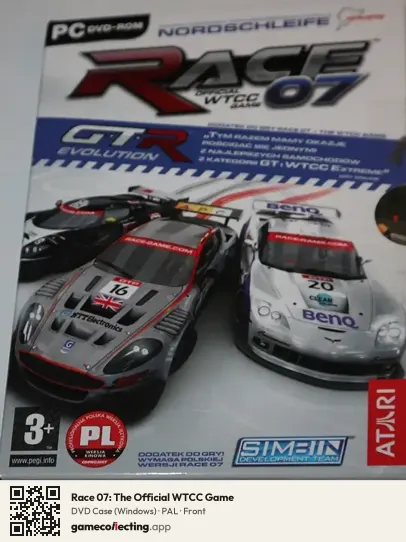 Race 07: The Official WTCC Game Computer, PAL box front