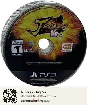 J-Stars Victory Vs PlayStation 3, NTSC disc