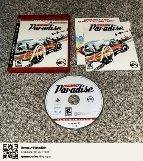 Burnout Paradise PlayStation 3, NTSC box front