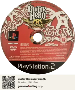 Guitar Hero: Aerosmith PlayStation 2, PAL disc